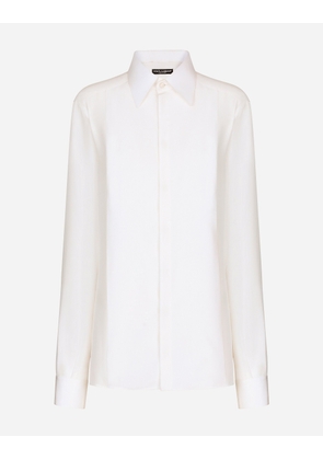 Dolce & Gabbana Silk Crepe De Chine Shirt - Woman Shirts And Tops White Silk 36