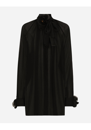 Dolce & Gabbana Camicia - Woman Shirts And Tops Black Silk 38