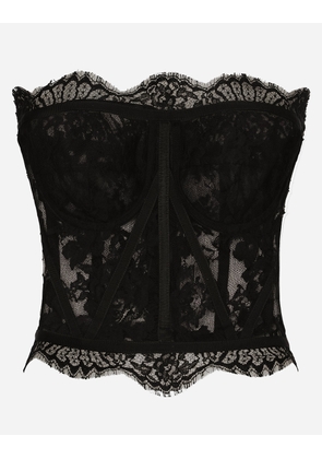 Dolce & Gabbana Lace Bustier - Woman Shirts And Tops Black Lace 48