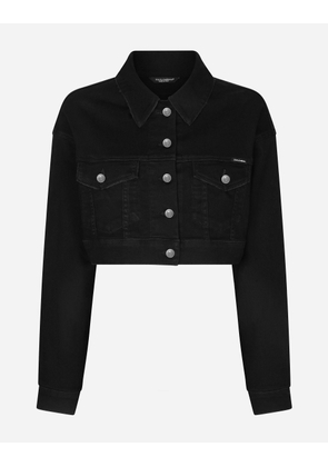 Dolce & Gabbana Short Denim Jacket - Woman Coats And Jackets Multi-colored 48
