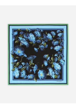 Dolce & Gabbana Bluebell-print Twill Scarf (70 X 70) - Woman Scarves And Silks Print Onesize