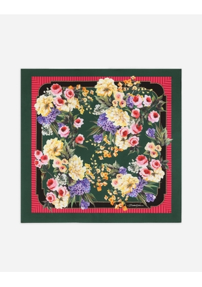Dolce & Gabbana Garden-print Twill Scarf (70 X 70) - Woman Scarves And Silks Print Onesize