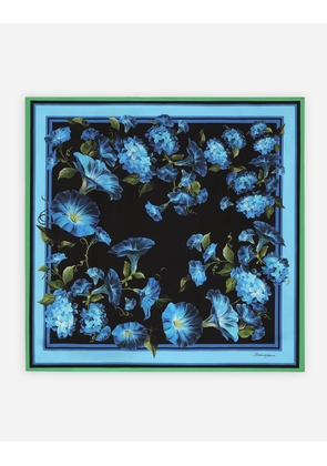 Dolce & Gabbana Bluebell-print Twill Scarf (90 X 90) - Woman Scarves And Silks Print Onesize