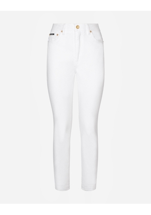 Dolce & Gabbana White Denim Audrey Jeans - Woman Denim Multi-colored Cotton 36