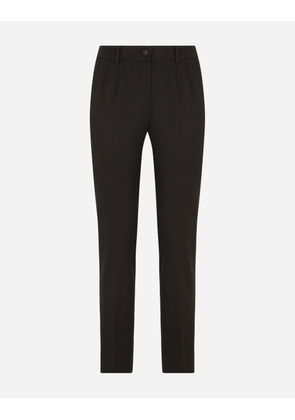 Dolce & Gabbana Stretch Wool Pants - Woman Trousers And Shorts Black Wool 40