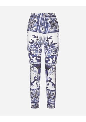 Dolce & Gabbana Majolica-print Grace Jeans - Woman Denim Multi-colored 44