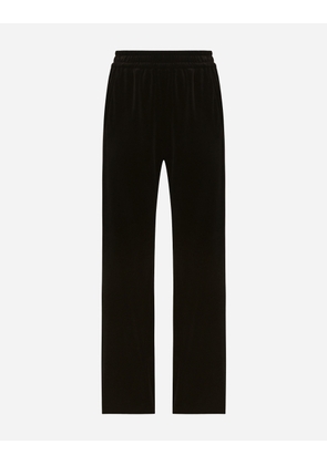 Dolce & Gabbana Velvet Jogging Pants - Woman Trousers And Shorts Black 44