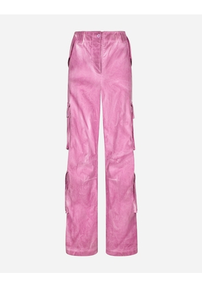 Dolce & Gabbana Cotton Cargo Pants - Woman Trousers And Shorts Fuchsia 42