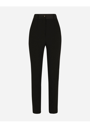 Dolce & Gabbana Woolen Tuxedo Pants - Woman Trousers And Shorts Black 50