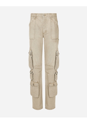 Dolce & Gabbana Denim Cargo Pants - Woman Denim Multi-colored Cotton 38