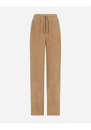 Dolce & Gabbana Wool Jersey Jogging Pants - Woman Trousers And Shorts Beige Wool 54