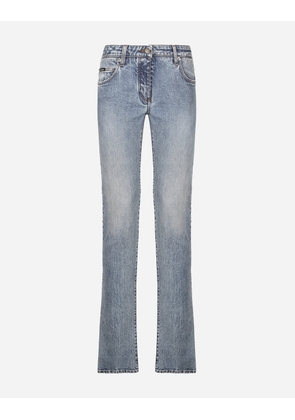 Dolce & Gabbana Bell-bottom Jeans - Woman Denim Multi-colored Cotton 46