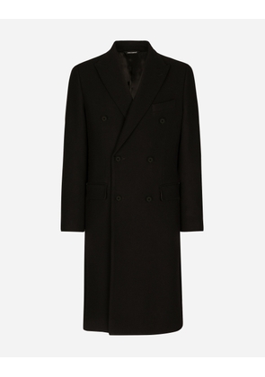 Dolce & Gabbana Double-breasted Wool Coat - Man Coats And Jackets Black Wool 54