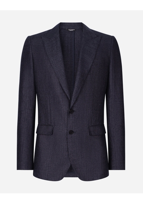 Dolce & Gabbana Single-breasted Linen-blend Taormina-fit Jacket - Man Collection Blue 50