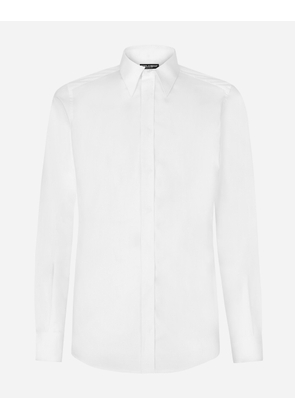 Dolce & Gabbana Cotton Martini-fit Shirt - Man Shirts White Cotton 40