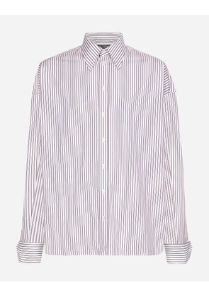Dolce & Gabbana Super-oversize Striped Poplin Shirt - Man Shirts Multicolor 41
