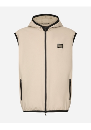 Dolce & Gabbana Jersey Vest With Hood - Man Coats And Jackets Beige 52