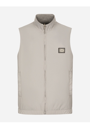 Dolce & Gabbana Reversible Vest - Man Coats And Jackets Gray 54