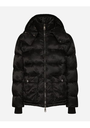 Dolce & Gabbana Dg Satin Jacquard Jacket With Hood - Man Coats And Jackets Black 56