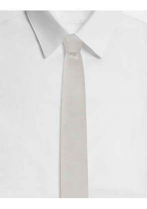 Dolce & Gabbana Cravatta Pala 8 - Man Ties And Pocket Squares White Silk Onesize