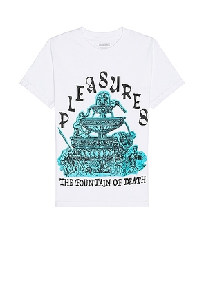 Pleasures Fountain T-shirt in White - White. Size S (also in ).