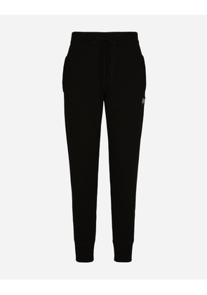 Dolce & Gabbana Wool And Cashmere Knit Jogging Pants - Man Trousers And Shorts Black Wool 56