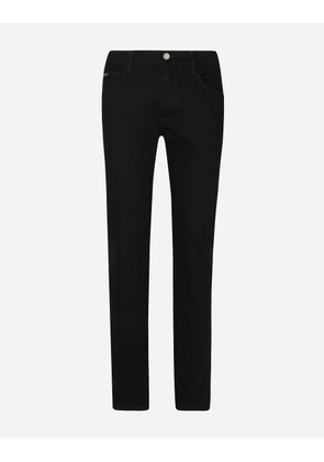 Dolce & Gabbana Black Wash Slim-fit Stretch Jeans - Man Denim Multi-colored 54
