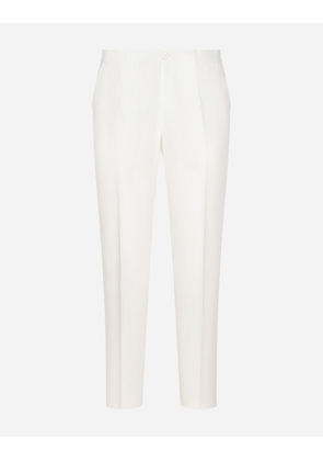 Dolce & Gabbana Linen Pants - Man Trousers And Shorts White Linen 46