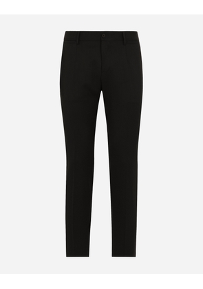 Dolce & Gabbana Stretch Wool Twill Pants - Man Trousers And Shorts Black 56