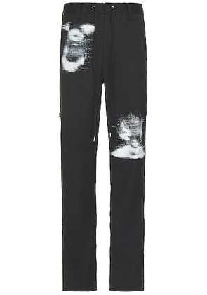 TAKAHIROMIYASHITA The Soloist Side Tape Front Pant in Black - Black. Size 48 (also in ).