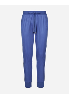 Dolce & Gabbana Triacetate Jogging Pants With Bands - Man Trousers And Shorts Blue Fabric 50
