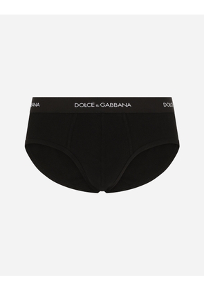 Dolce & Gabbana Fine-rib Cotton Brando Briefs - Man Underwear And Loungewear Black Cotton 7