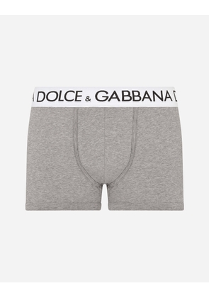 Dolce & Gabbana Two-way-stretch Cotton Jersey Regular-fit Boxers - Man Underwear And Loungewear Gray Cotton 3