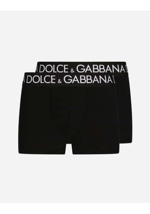 Dolce & Gabbana Two-pack Cotton Jersey Boxers - Man Underwear And Loungewear Black Cotton 5