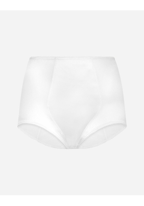 Dolce & Gabbana Satin High-waisted Panties - Woman Underwear White 3