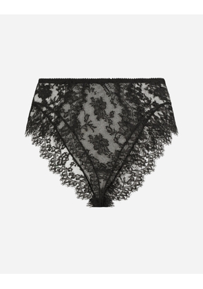 Dolce & Gabbana High-waisted Lace Briefs - Woman Underwear Black 1
