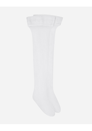 Dolce & Gabbana Calza Autoreggente - Woman Socks White S
