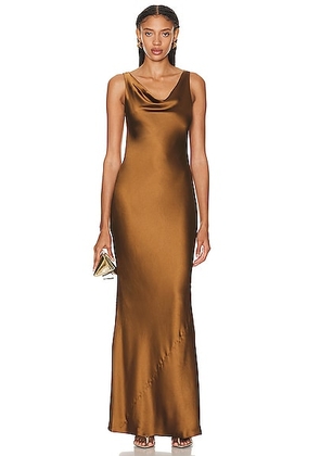 Norma Kamali Maria Gown in Woods - Brown. Size S (also in XS).