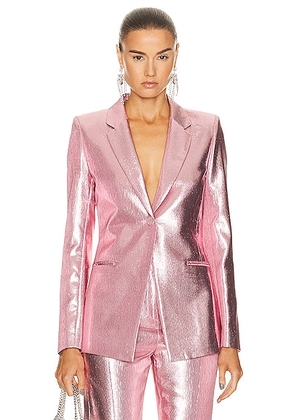 RABANNE Metallic Blazer in Pink - Pink. Size 38 (also in 36).