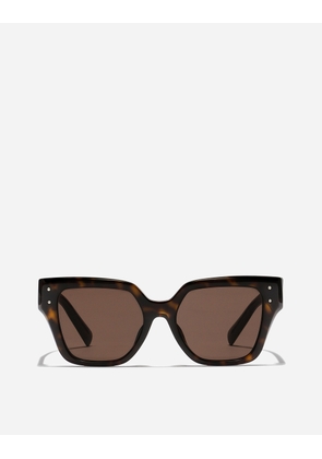 Dolce & Gabbana نظارة شمسية Dg Sharped - Woman Sunglasses Brown Acetate Onesize