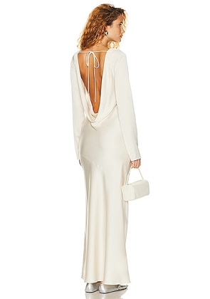 Helsa Angelica Backless Maxi Dress in Ivory - Ivory. Size M (also in L, S, XS, XXS).