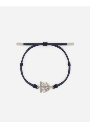 Dolce & Gabbana “marina” Cord Bracelet - Man Collection Blue Metal Onesize