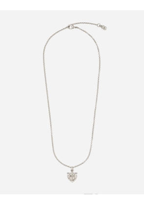 Dolce & Gabbana “marina” Anchor Necklace - Man Collection Silver Metal Onesize