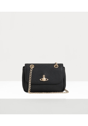 Saffiano plain small purse chain