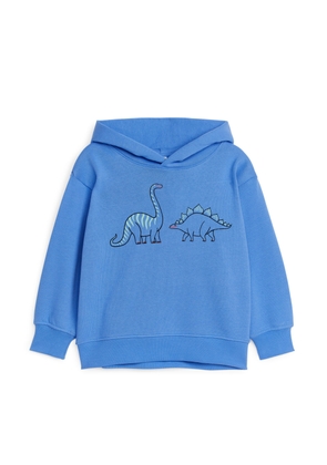 Embroidered Hoodie - Blue