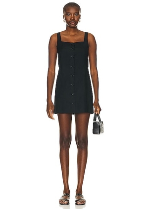 Loulou Studio Idon Short Buttoned Dress in Black - Black. Size M (also in L, S).