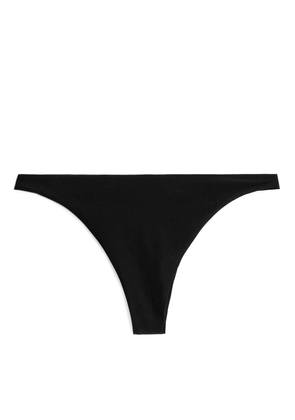 Brazilian Thong Bikini Bottom - Black