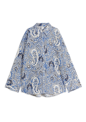 Relaxed Paisley Shirt - Blue
