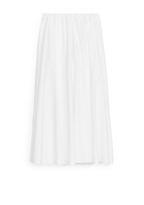 A-Line Cotton Skirt - White