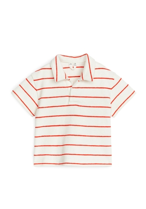 Towelling Polo Shirt - Orange